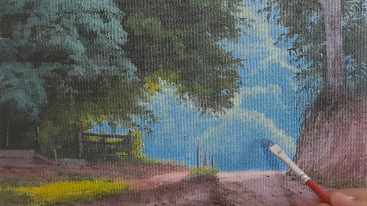 COMO PINTAR PAISAGEM - PASSO A PASSO - FÁCIL  - A 2