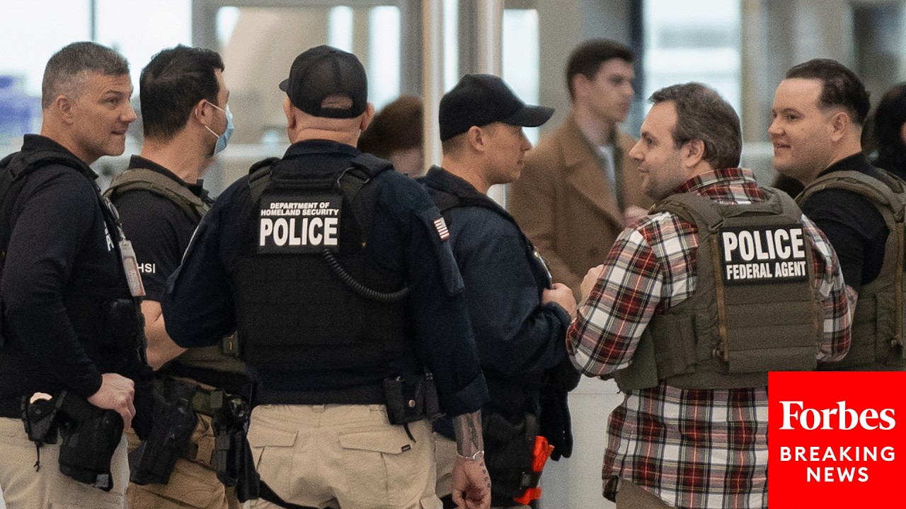 ICE Agents Deploy In New York City's JFK International Airport As DHS Shutdown Continues
