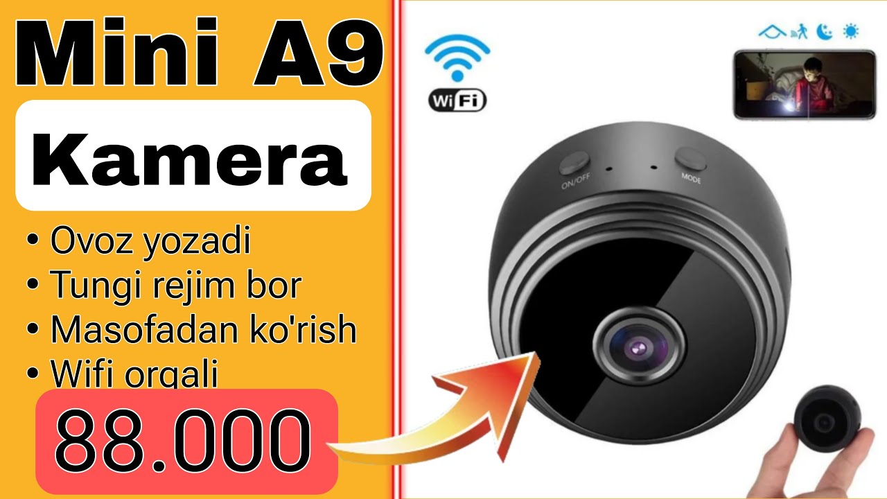 Mini kamera narxlari | A9 mini kamera | Tel - 91 814 14 34