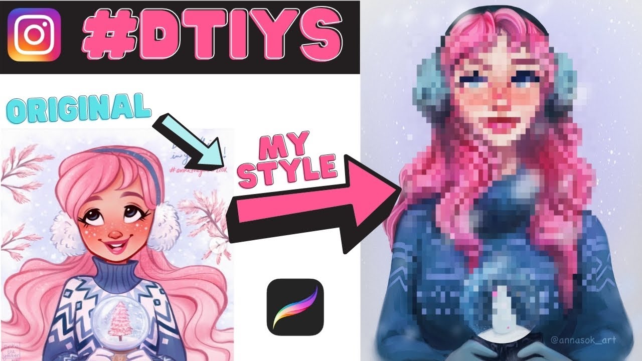 DRAW THIS IN YOUR STYLE Challenge - My Process in Procreate + Tips | #DTIYS