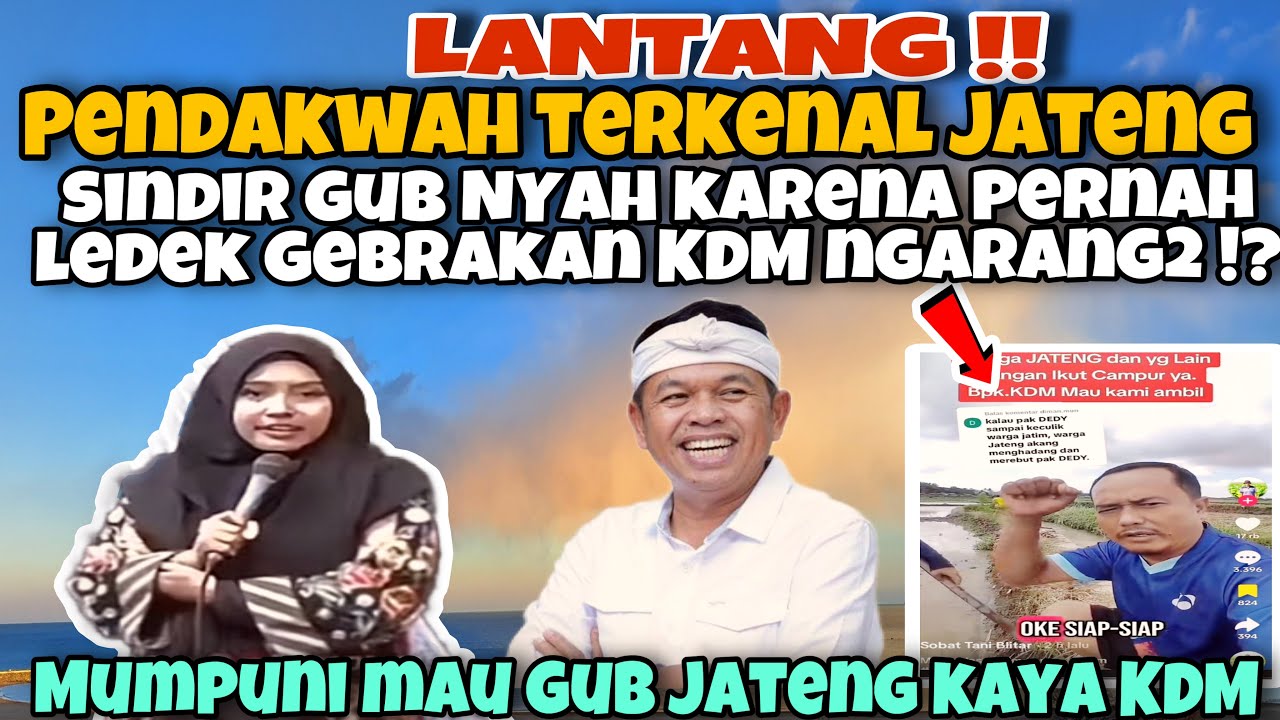 TANPA SENSOR‼️MUMPUNI PENDAKAWAH TERKENAL SINDIR GUB JATENG HARUS BELAJAR KE DEDI MULYADI