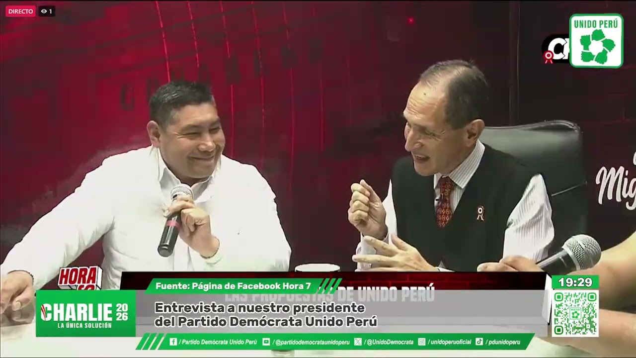 🟢⚪️ Entrevista a nuestro presidente del Partido Demócrata Unido Perú, Dr. Charlie Carrasco Salazar.