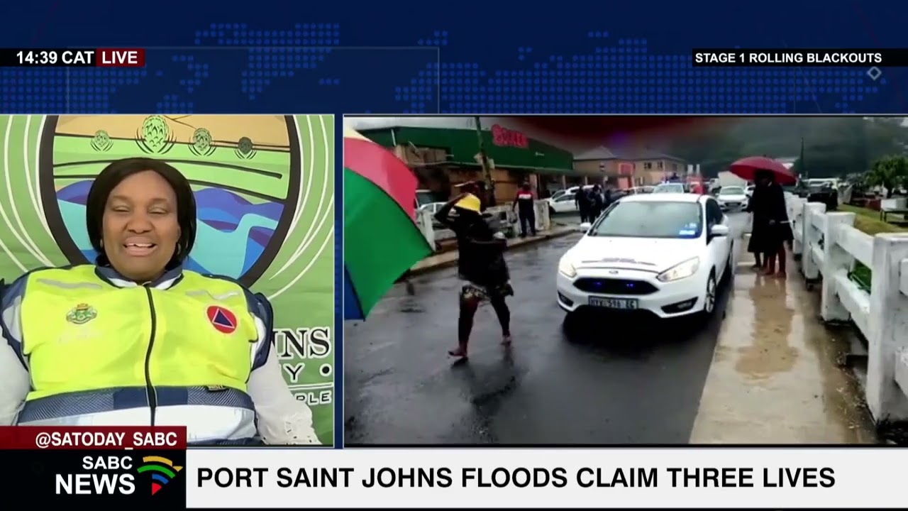 Three people reportedly dead following floods in Port St Johns