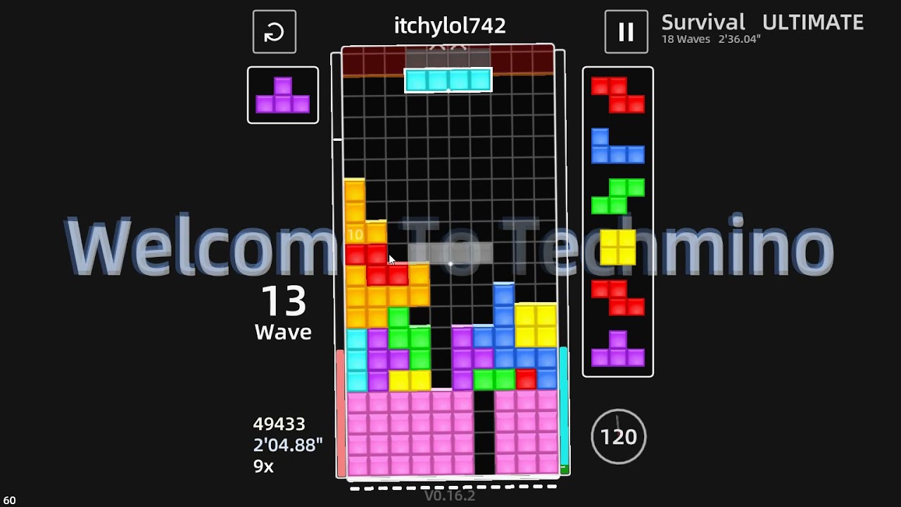 Techmino Survival Ultimate (Non-cheese survival)