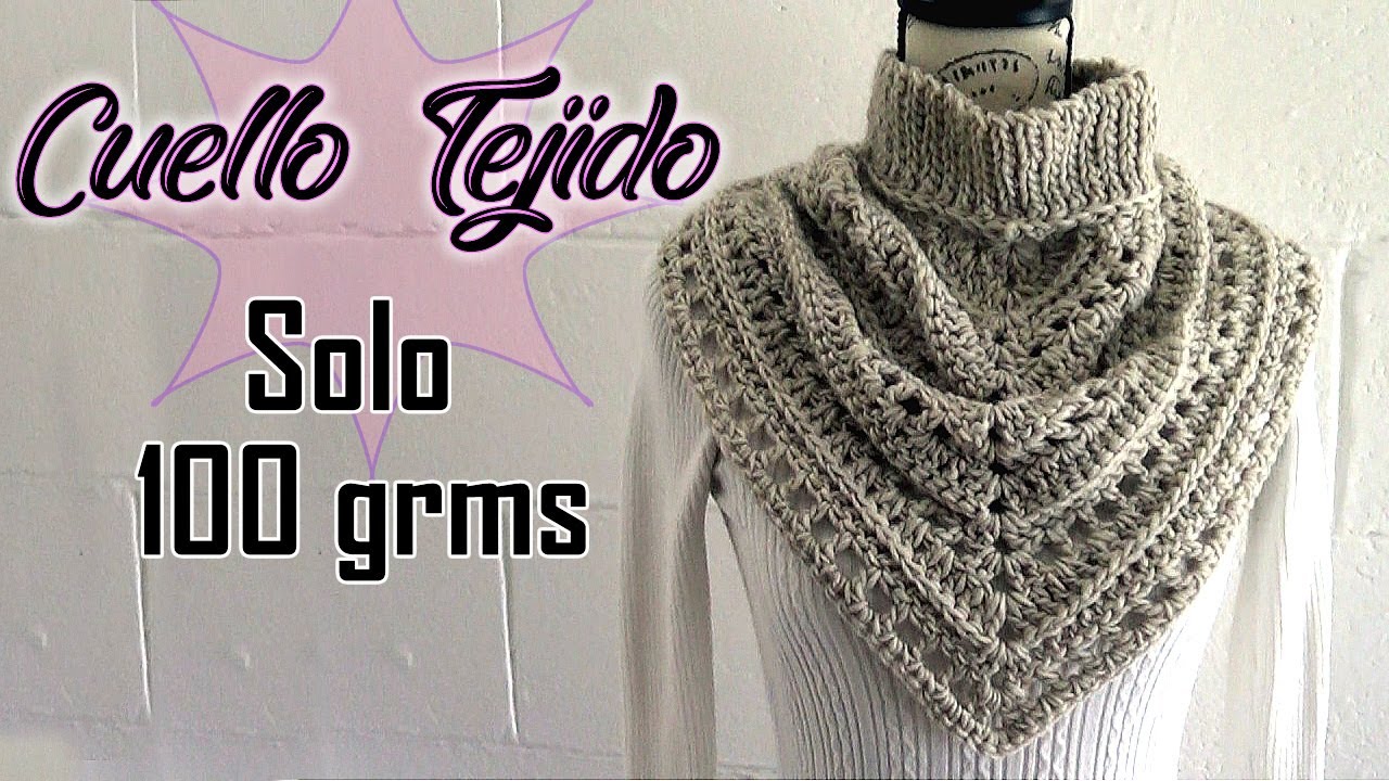 Cuello Estilo Pashmina con Solo 100 gramos de estambre