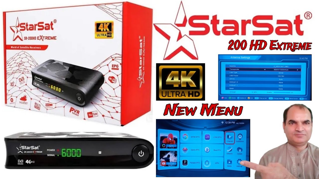 StarSat SR-200 HD Extreme 4K New Menu and Ghraphic Latest Update