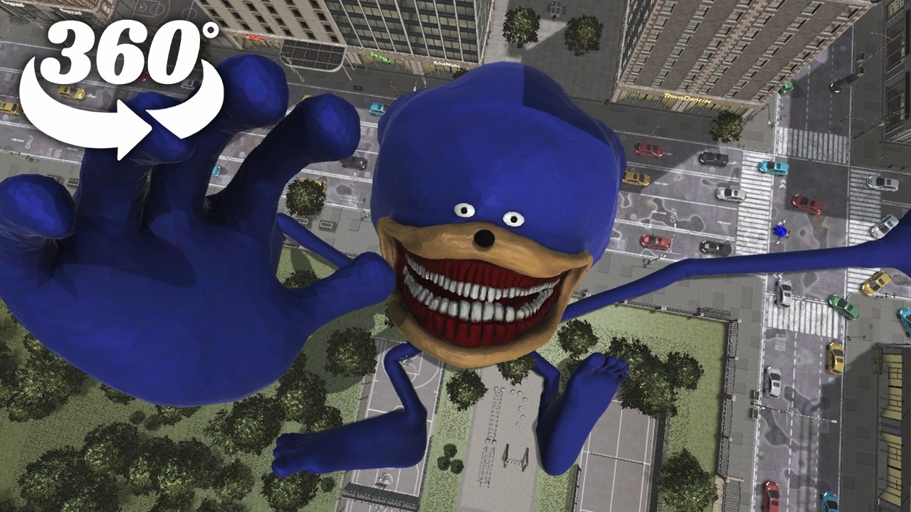 Shin Sonic Tapes Attacks the City ! 360&deg; VR