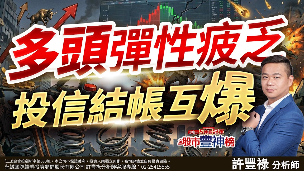 多頭彈性疲乏 投信結帳互爆｜2025/03/31｜ 許豐祿 分析師｜股市豐神榜