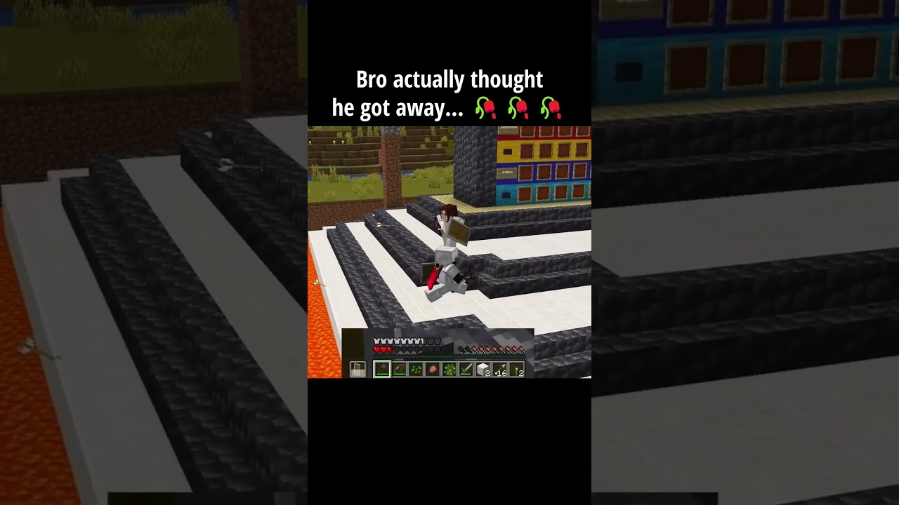 Чувак действительно думал, что ему удалось сбежать... 🥀🥀🥀 #minecraft #gaming