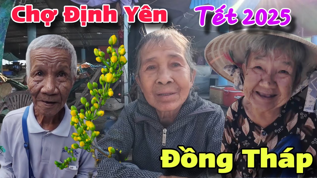 Chợ Định Yên Lấp Vò Đồng Tháp Người Lớn Tuổi Khó Khăn Nhận Quà Xuân 2025 Từ Mỹ | Khương Nhựt Minh