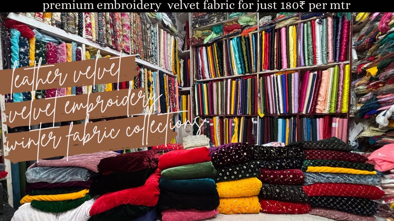 Velvet Fabric Online Shopping | Velvet Suit Embroidery Design | Velvet Fabric Cutting 
