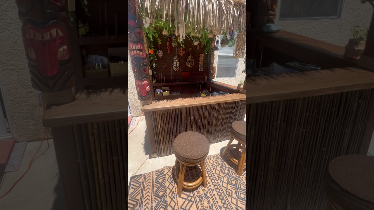 How to build a tiki bar! #tiki #tikibar #bar #howto #build #bamboo #vintage #recipies #homebar