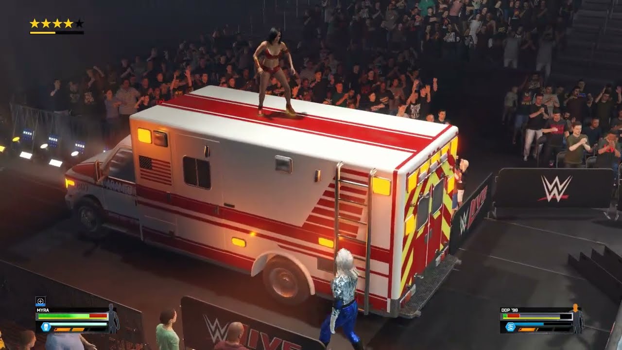 wwe2k25 myrise ambulance match how to win