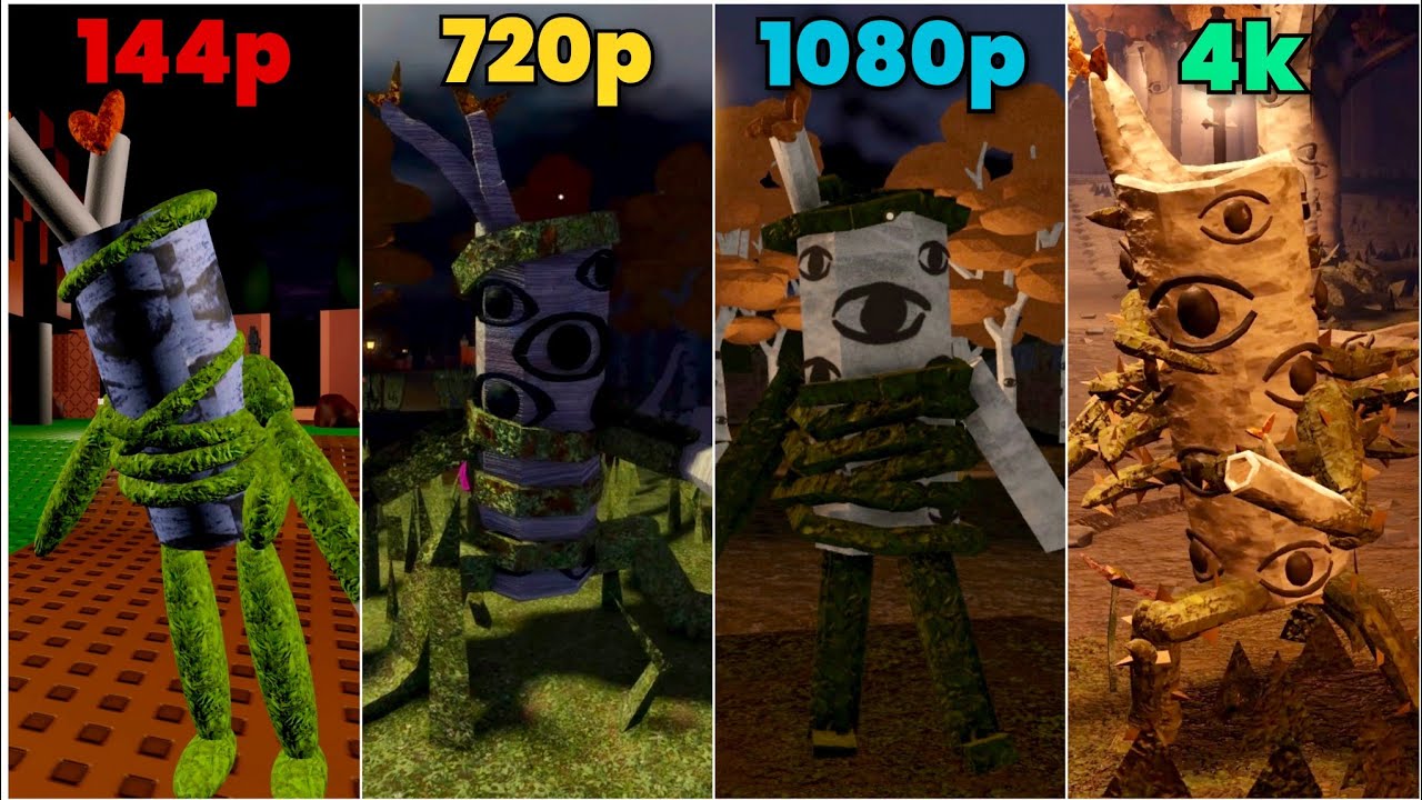 The Outdoors All Enemies In Doors But Bad vs Doors Retro Mode vs Doors But Worst vs Doors Original 