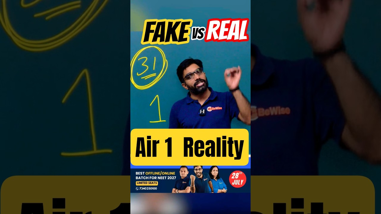 🚨  NEET UG Topper AIR 1 Scam EXPOSED! Sunil Sir Reveals Coaching Mafia Reality #Shorts #nainsir