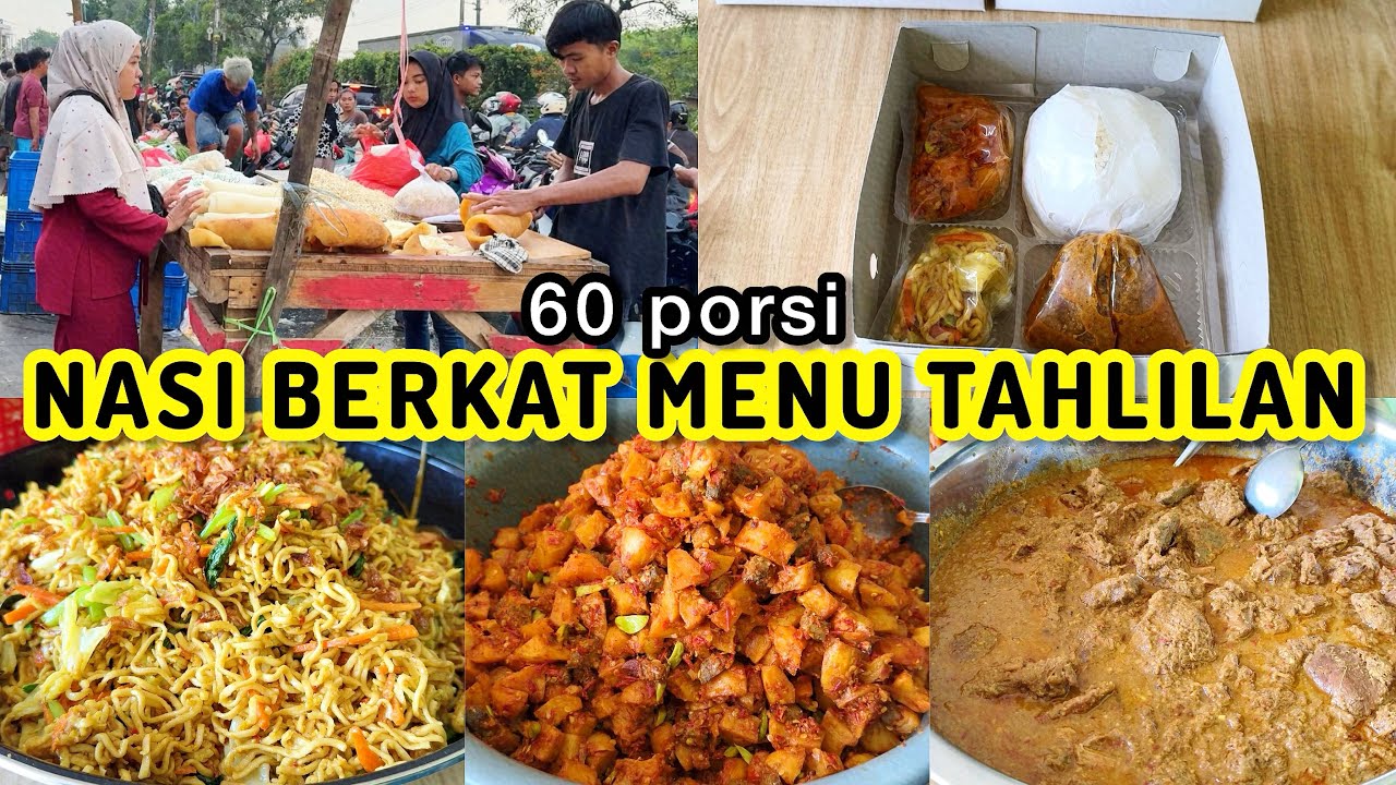 MENU TAHLILAN 60 PORSI NASI BERKAT #nasibox #niahermanto #idejualan #irt