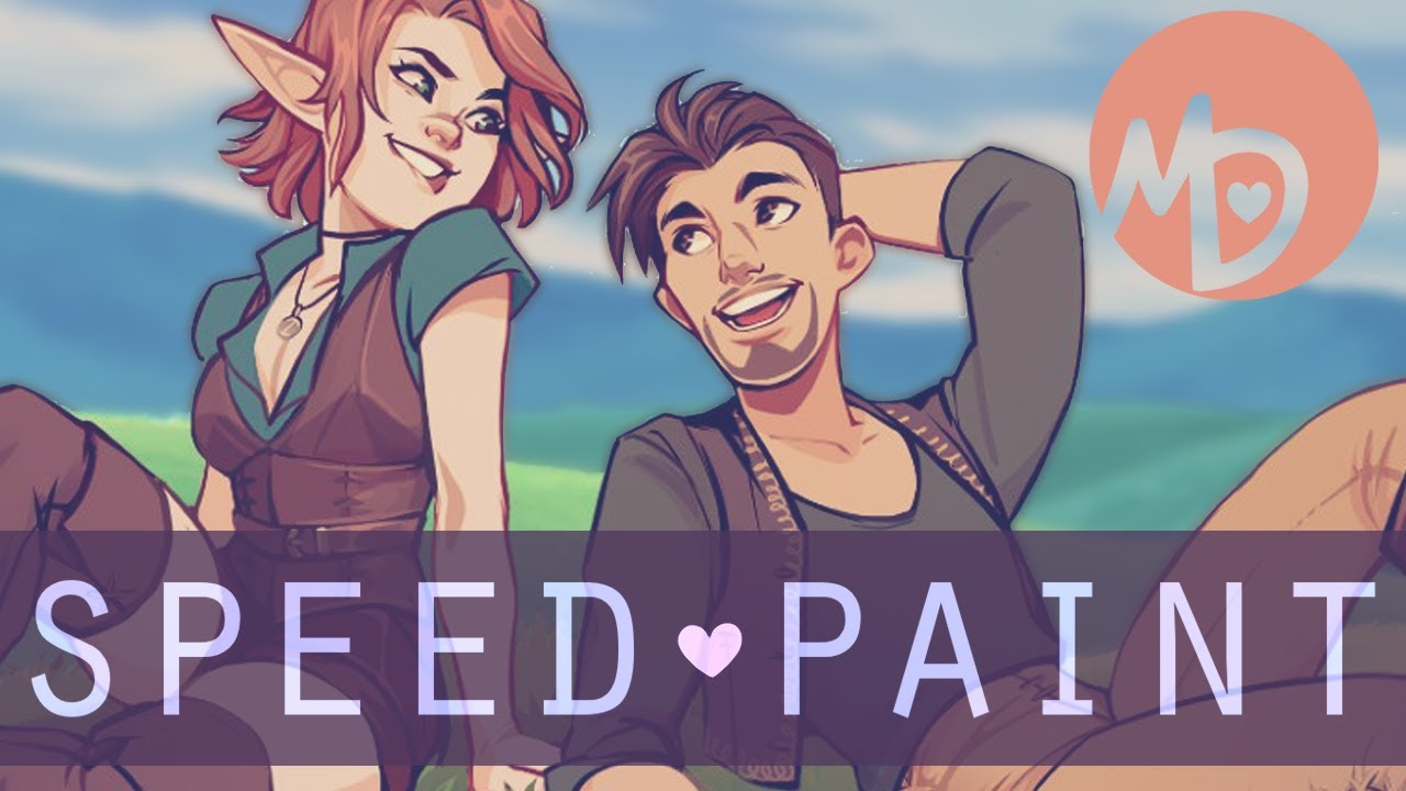 D&D Character Design | Half Elf Rogue & Human Bard | SpeedPaint