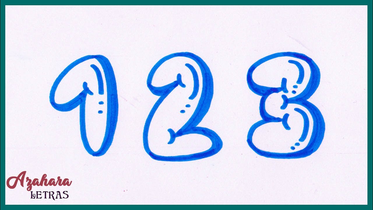 Curso de Lettering - Lección 45: Números Burbuja Graffiti