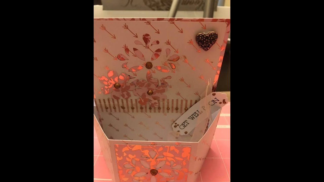 Hexagon Pop Up Box card - Cricut Crafting