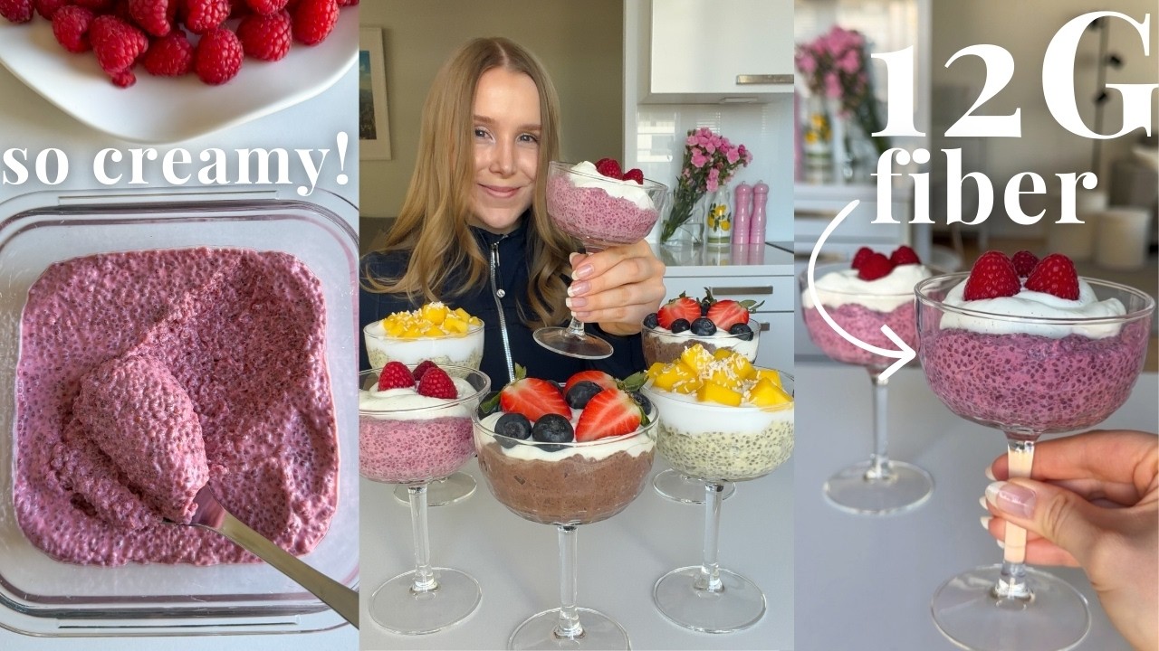 Вирусный супергустой пудинг из семян чиа в 3 вкусах | 12 г клетчатки