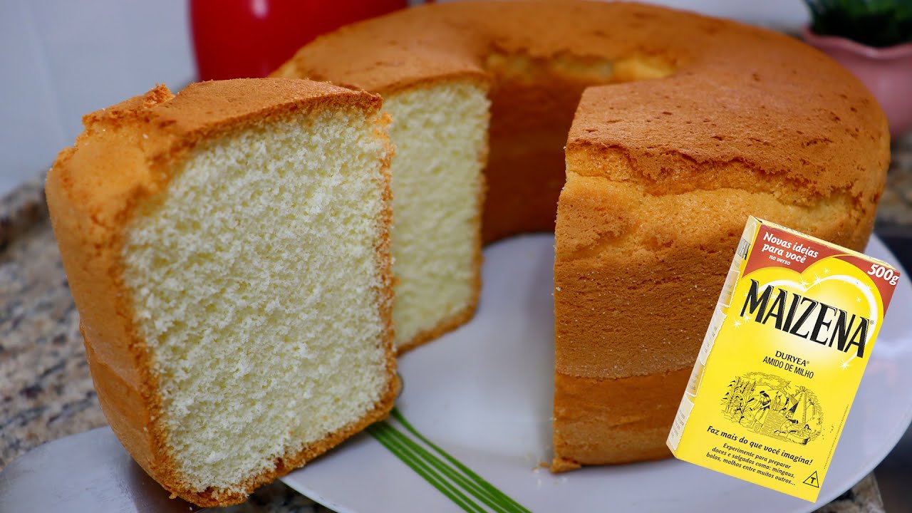 BOLO DE MAIZENA - 3 INGREDIENTES - BREVIDADE DE MAIZENA