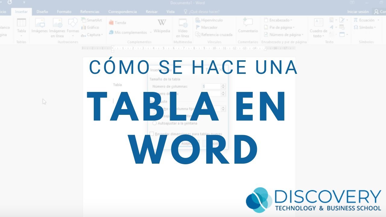 &iquest;Como se hace una tabla en Word?