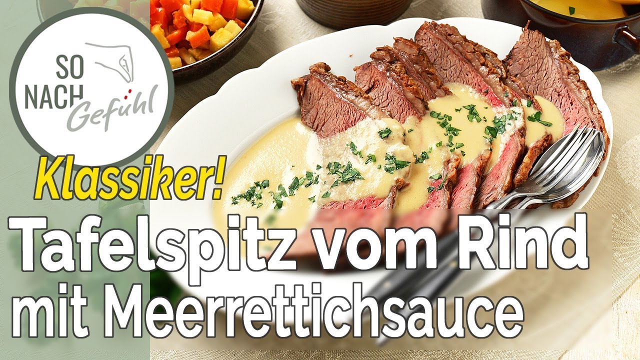 Saftiger Tafelspitz vom Rind mit Meerrettichsauce und Buttergem&uuml;se
