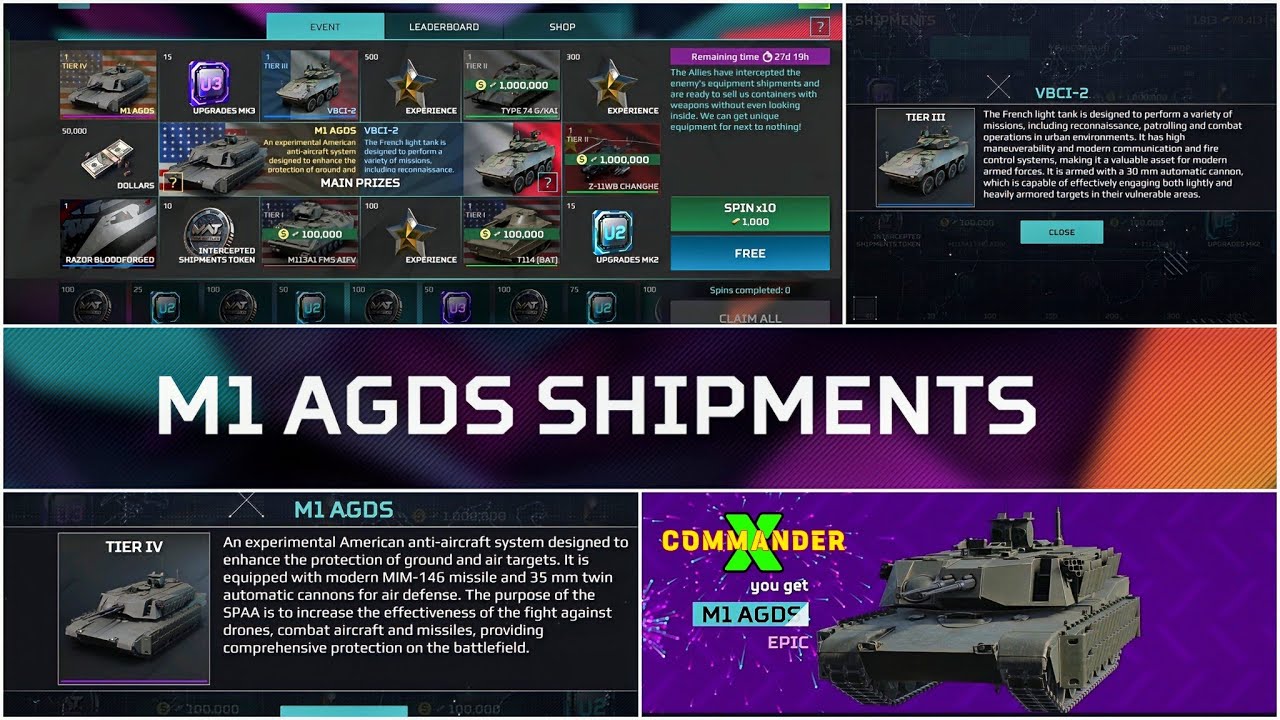 MWT M1 AGDS Shipments New Tank Spin | MWT Tank Battles 