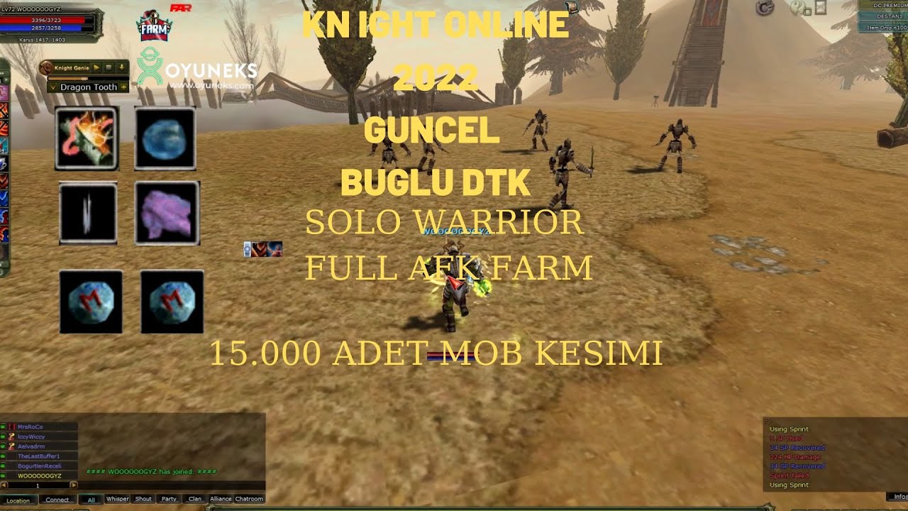 KNIGHT ONLINE | BUGLU DTK | 15.000 ADET MOB !! FULL AFK