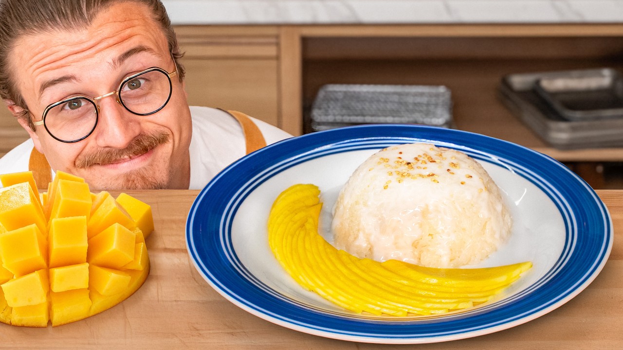 Идеальный клейкий рис с манго дома
