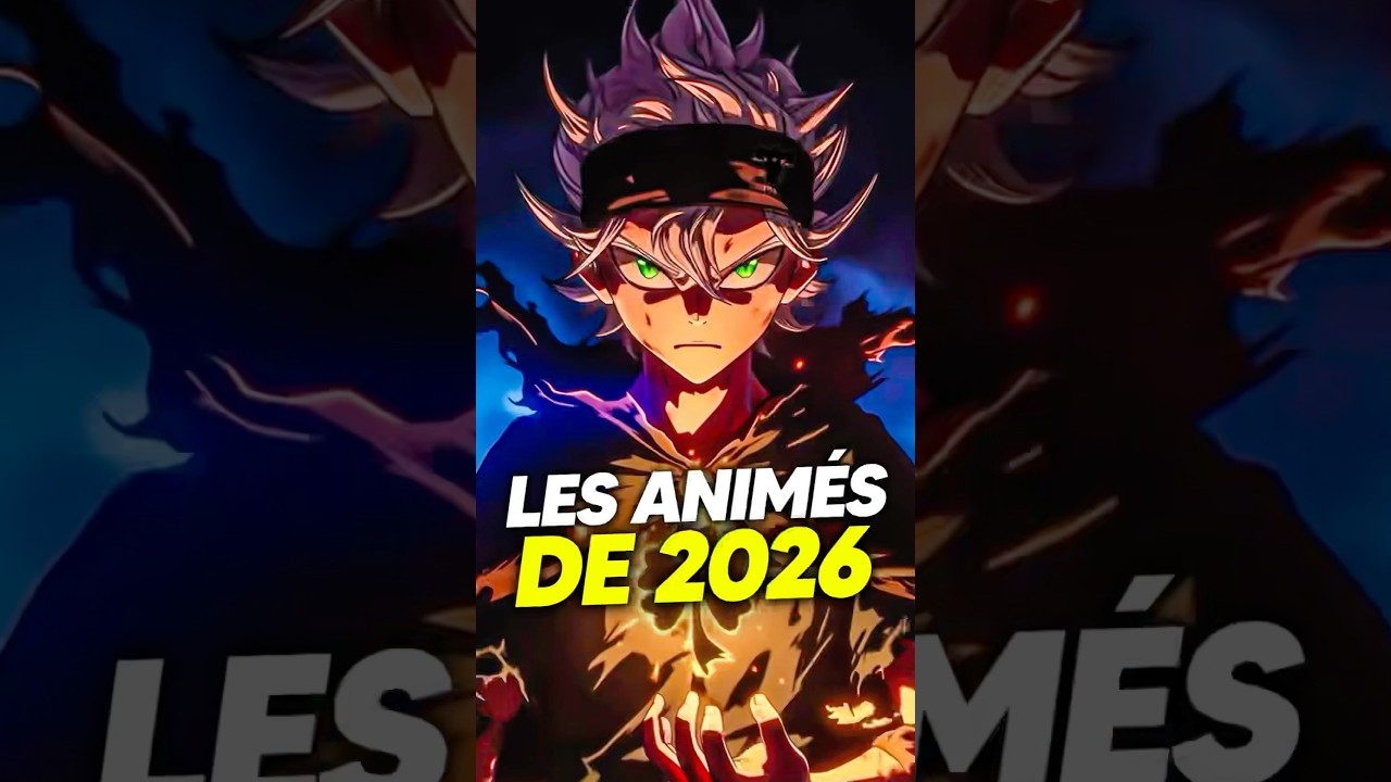 Les ANIM&Eacute;S qui sortent en 2026 ! #anime #anime2026 #blackclover #cyberpunkedgerunners #rezero
