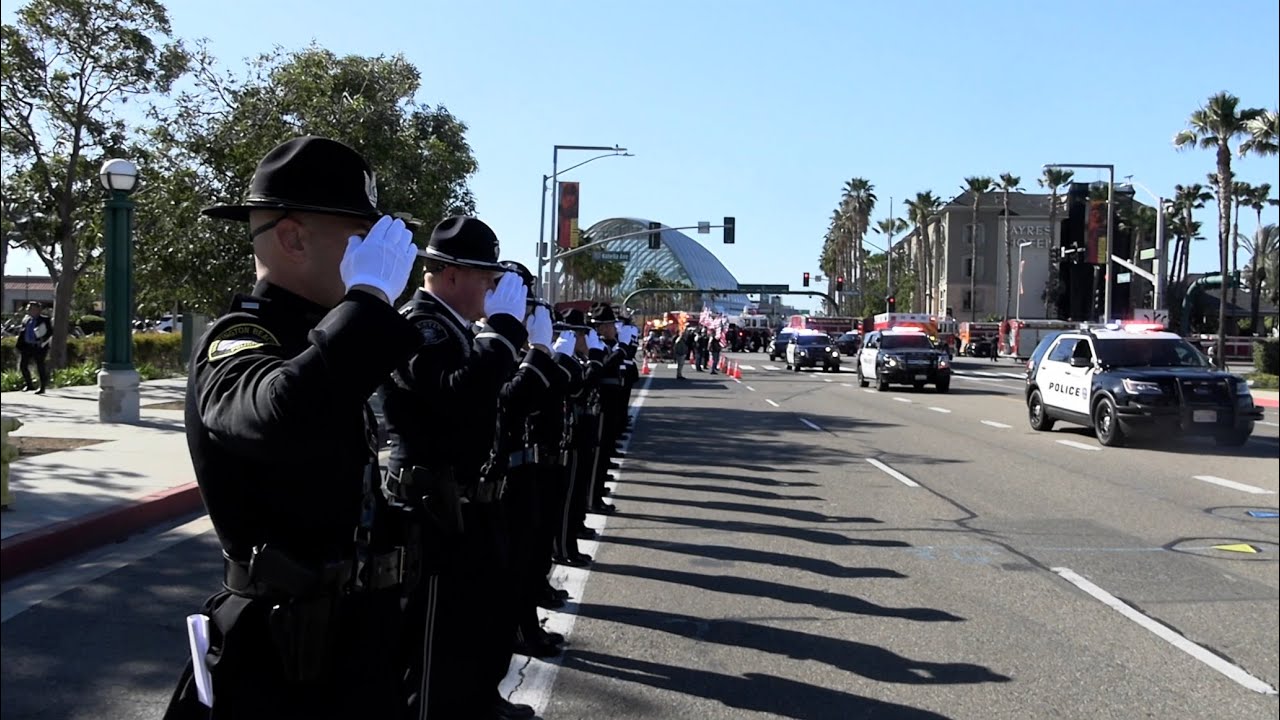 Huntington Beach Police Officer Vella procession tribute