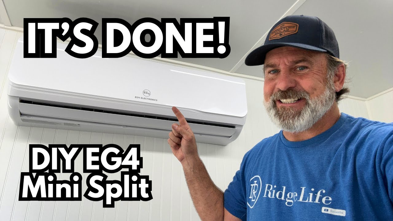 IT'S DONE! | Heat & Air For The Power Shed | EG4 DIY Mini Split Install | OFF GRID