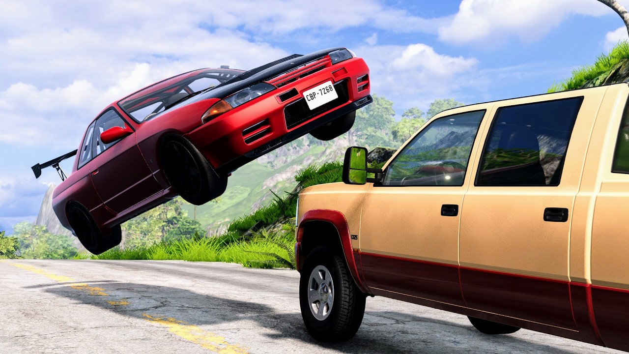 High Speed Traffic Car Crashes #235 - BeamNG Drive | CrashBoomPunk