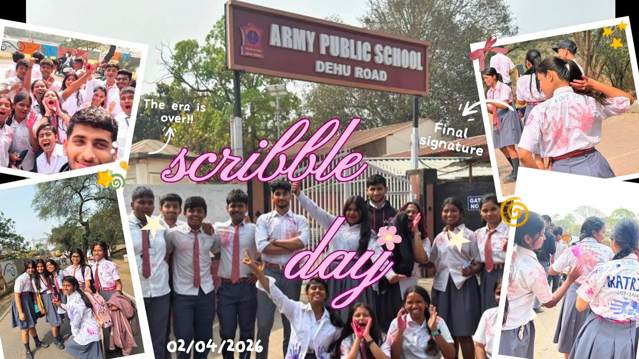 Scribble Day 2026!!✍️💌 | Final Signatures. Final Hugs. Army Public School, Dehu Road Goodbye… 💔