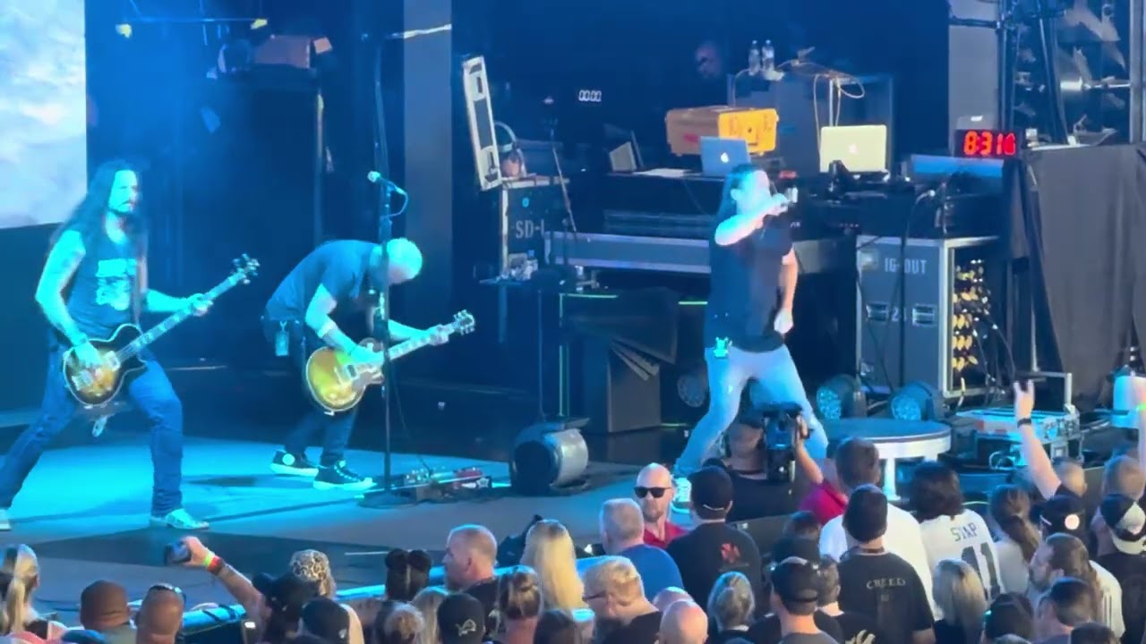 3 Doors Down - Never Look Down (New Song 2024) @ Pine Knob Music Theatre (July 31, 2024)