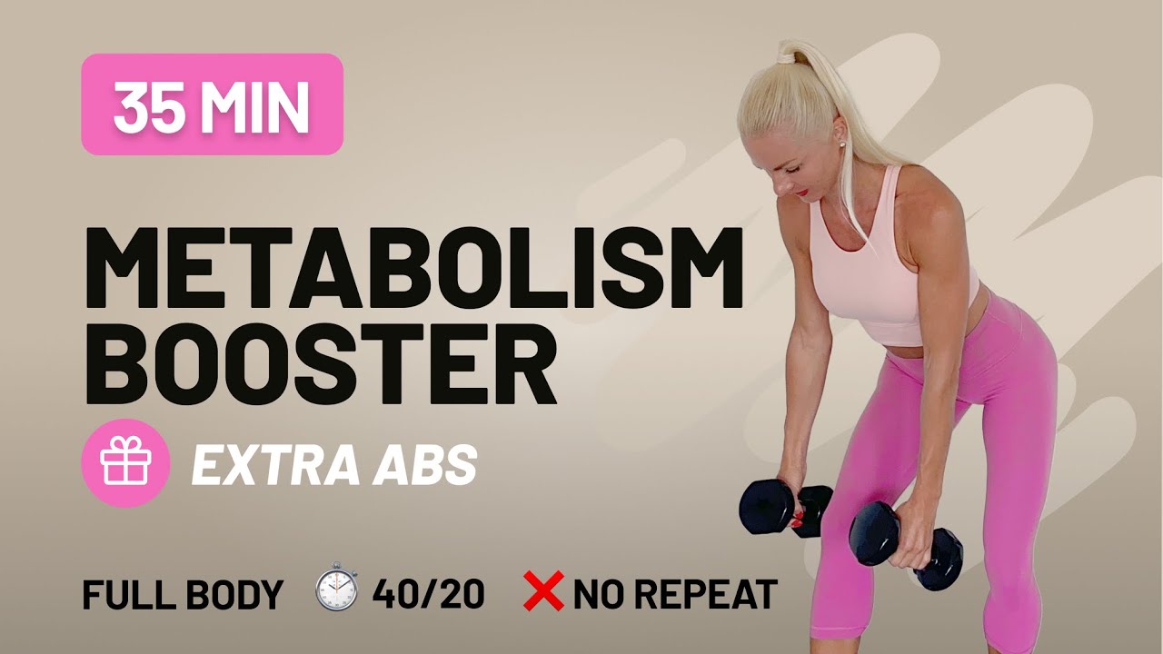 35 Min Best METABOLISM BOOSTER - Full Body Dumbbell Workout - No Repeats, Home Workout