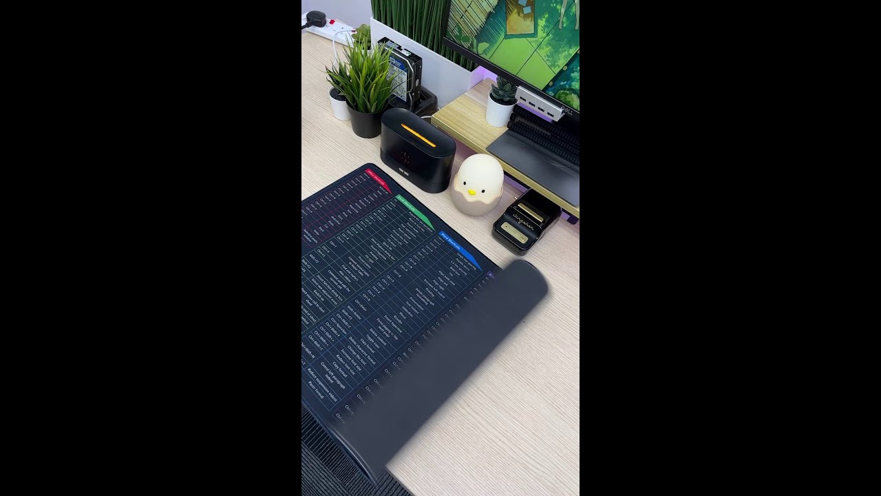 Mouse mat with keyboard shortcuts!
