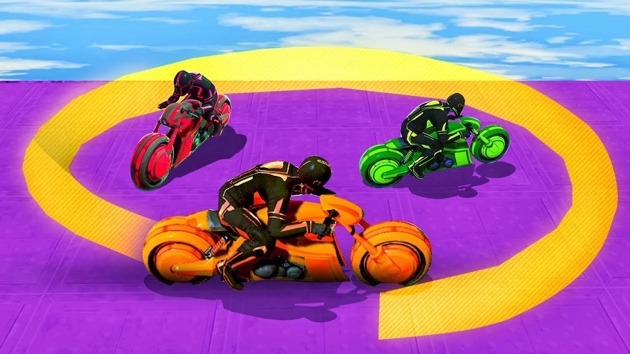 ULTIMATE TRON BIKE LASER BATTLE! - GTA 5 Funny Moments