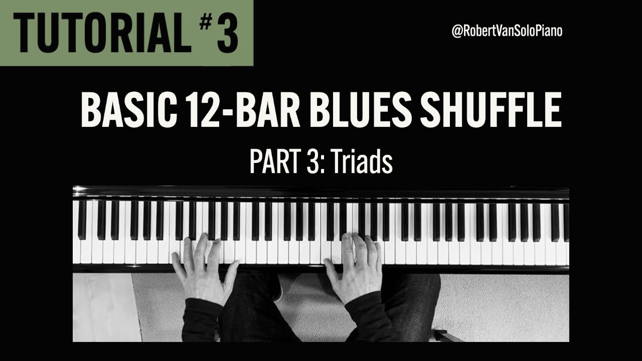 Basic 12 Bar Blues Shuffle Tutorial Part 3: Triads - Key of C (Hand Independence)