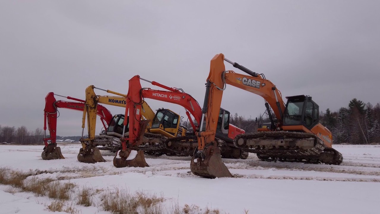 Chorégraphie d'Excavatrices! | Bertrand Ostiguy Inc.