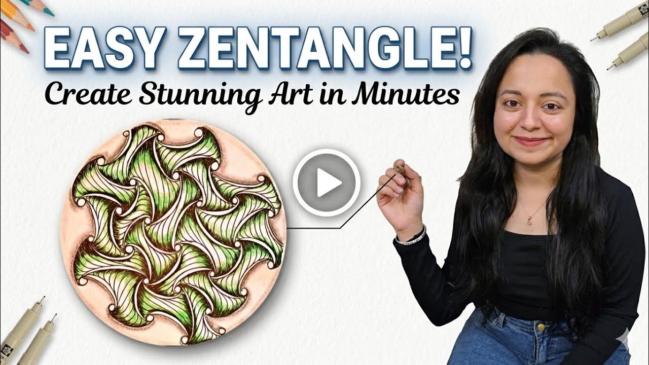 Pattern 114|Zentangle art|Doodle art|Zentangle|Zendoodle|Zentangle pattern|Zentangle tutorial 
