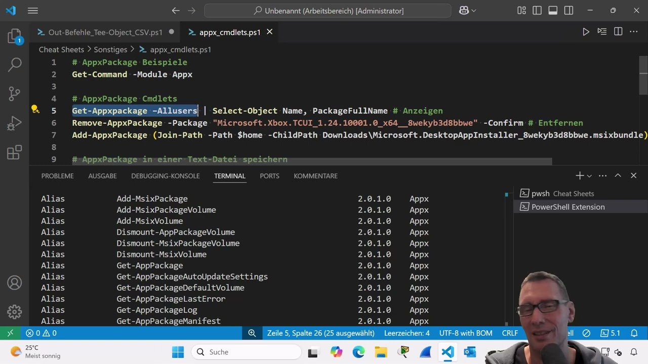 PowerShell: Installierte Apps mit Get-AppxPackage abrufen