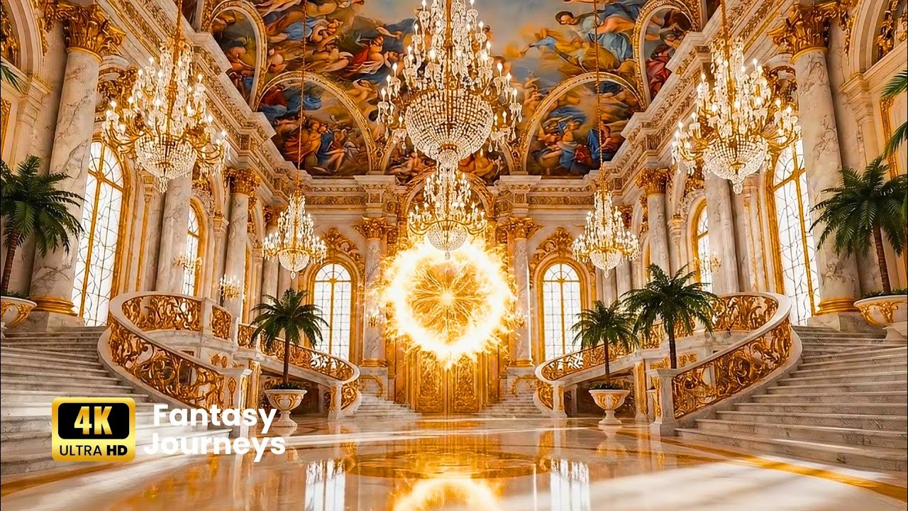 Diamond, Sapphire & opal Fantasy Palaces | Majestic Crystal Castles | 4K Fantasy Journeys