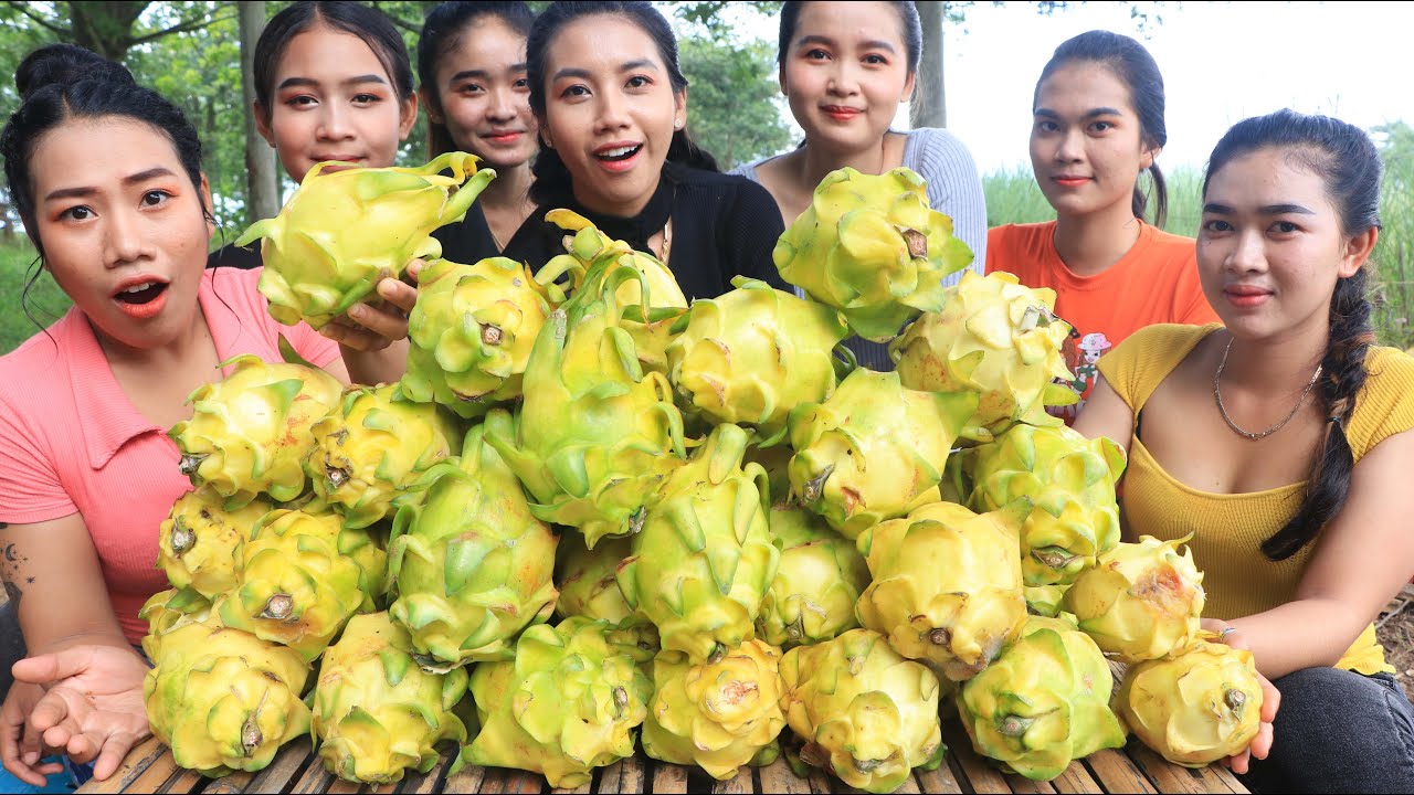 Yummy dragon fruit dessert in my village - Amazing video