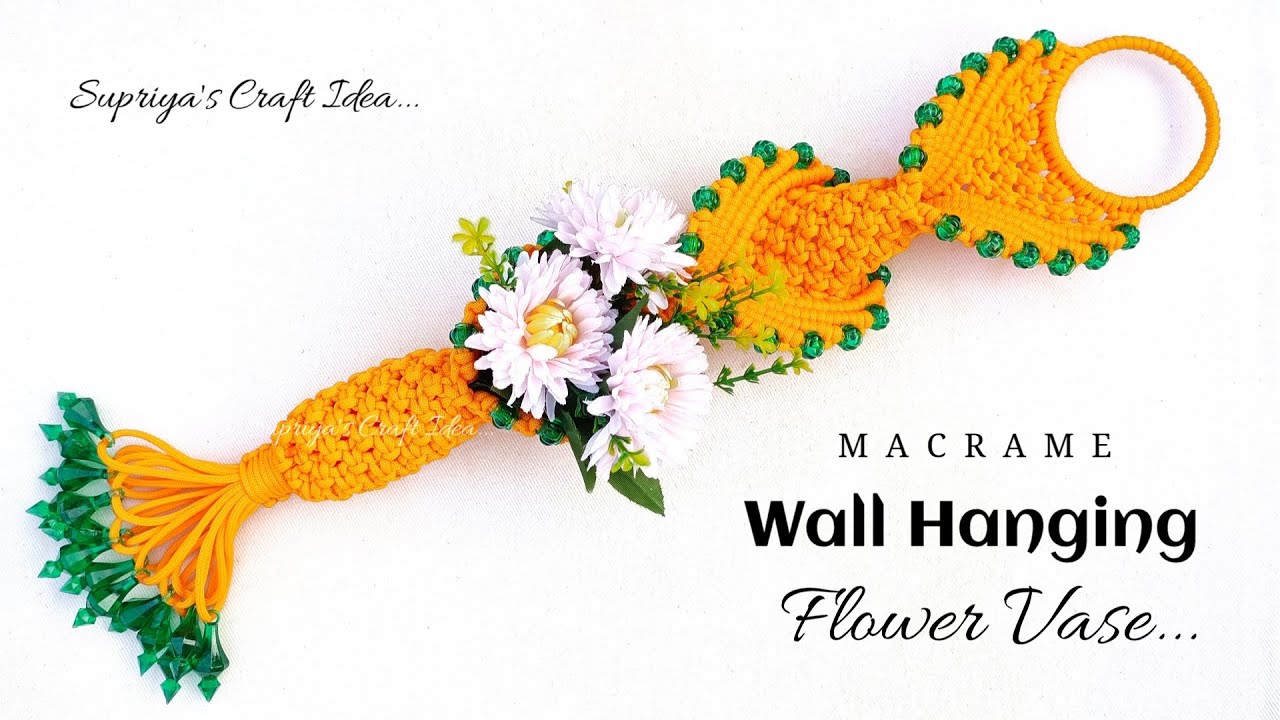 Macrame wall hanging | macrame hanging flower pot | macrame flower wall hanger