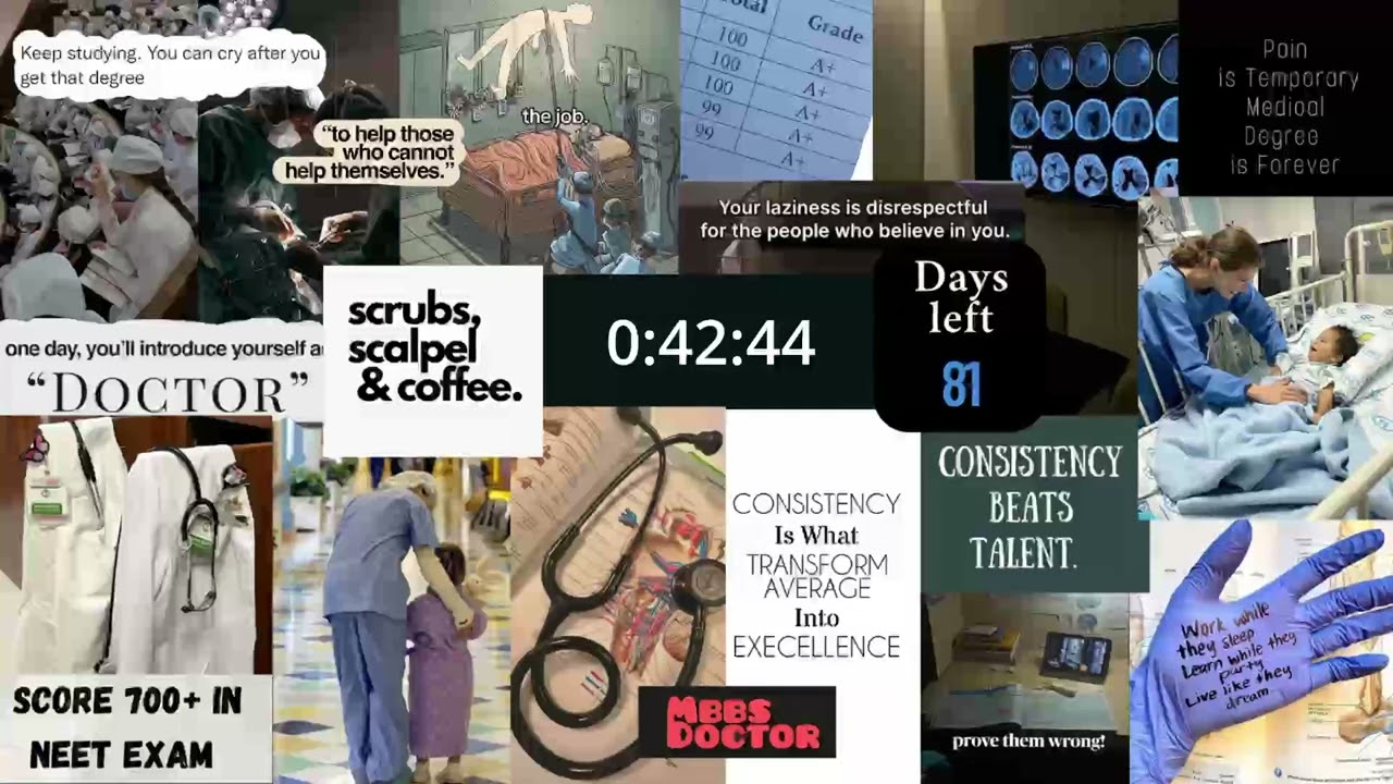 81 Days Left for NEET 2026 | 1 Hour Study Timer (No Music, No Excuses)