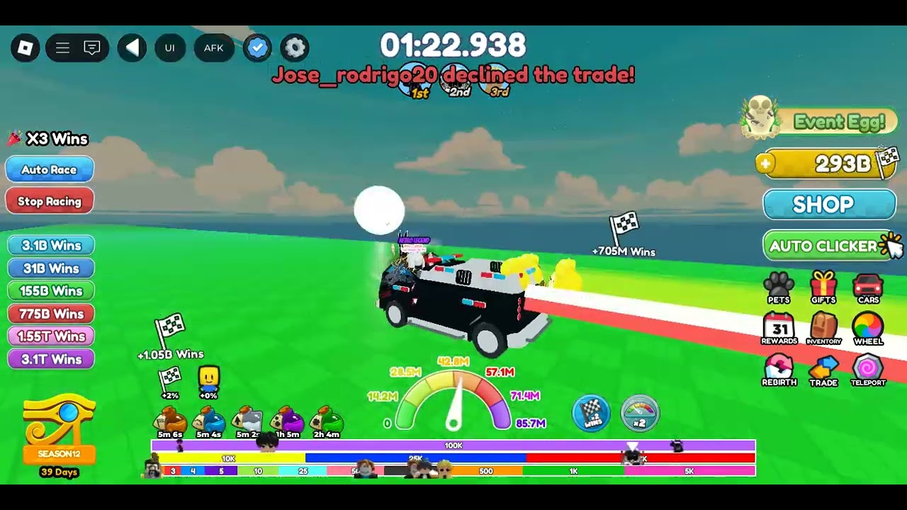 jugando RACE CLICKER y demostrando quien es el más rápido del mundo