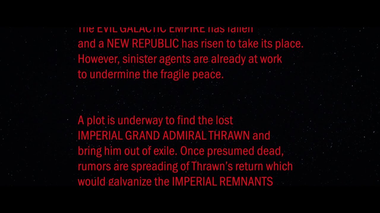 Ahsoka (2023) opening crawl