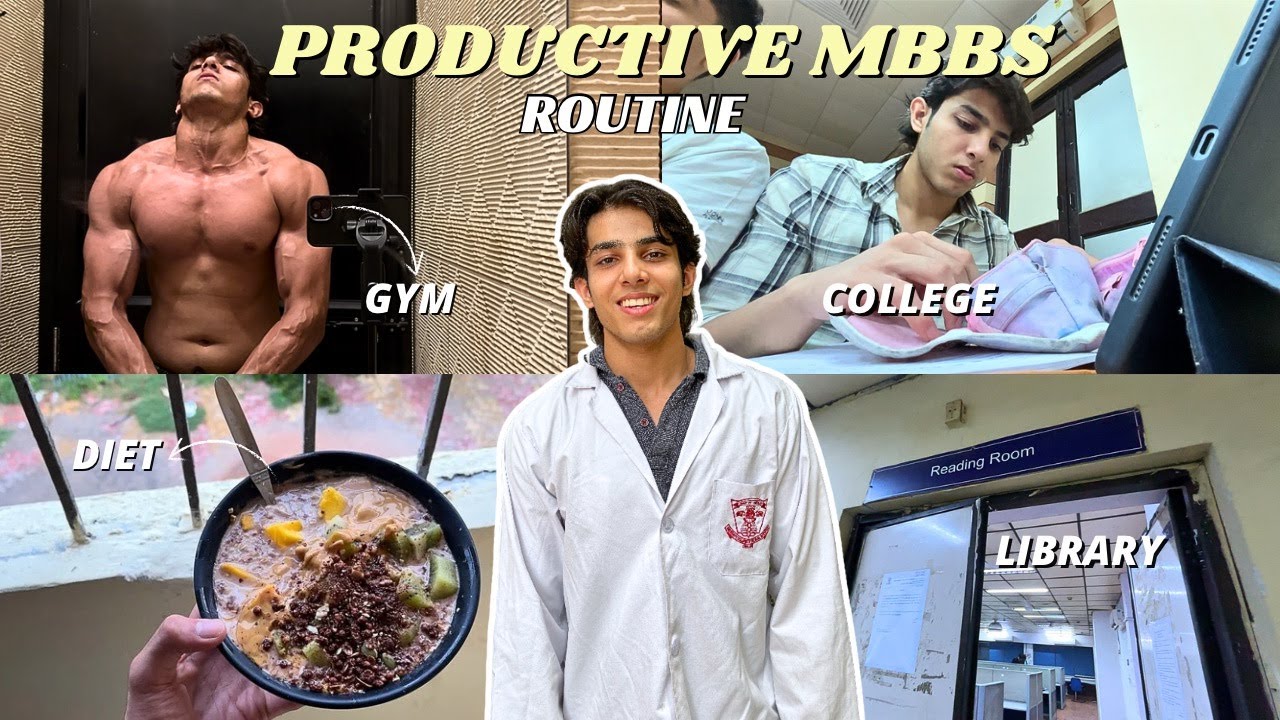 My 17-Hour MBBS Routine! Balancing College 🏫 | Gym 💪 | Diet & Exam Prep!